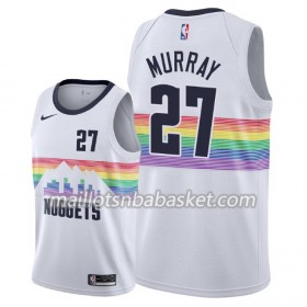 Maillot Homme Denver Nuggets Jamal Murray 27 2018-19 Nike City Edition Blanc Swingman
